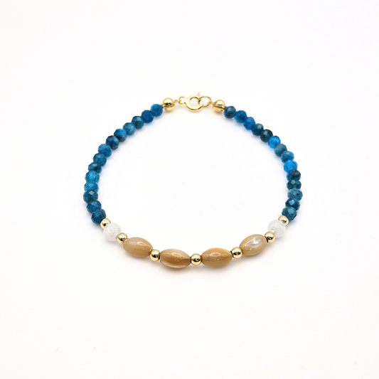 LOCK BRACELET HAPPY BLUE APATITE