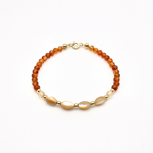 LOCK BRACELET HAPPY ORANGE CARNELIAN