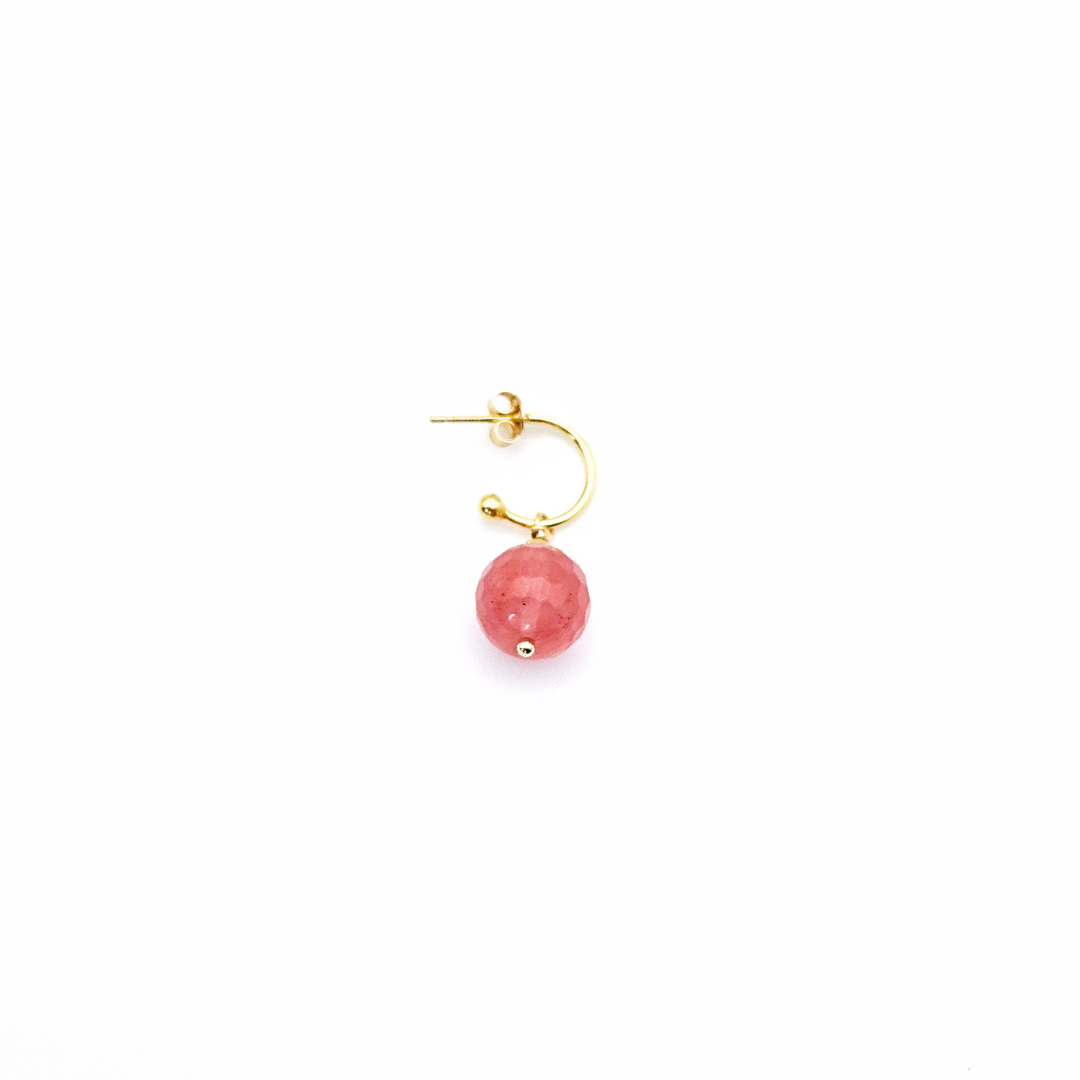 PENDIENTES DE BOLA DESERTO VERMELHO CUARZO
