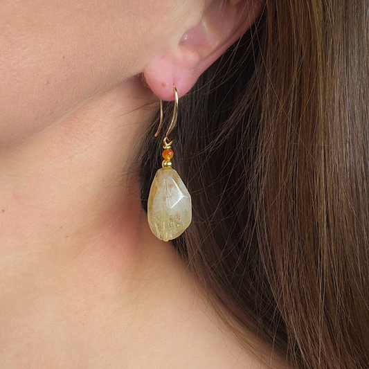 DESERTO VERMELHO EARRINGS WITH CITRINE
