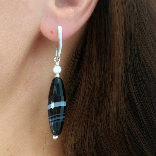 MOONLIGHT CASCADE OVAL EARRINGS