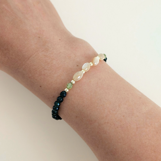 LOCK BRACELET HAPPY GREEN AGATE