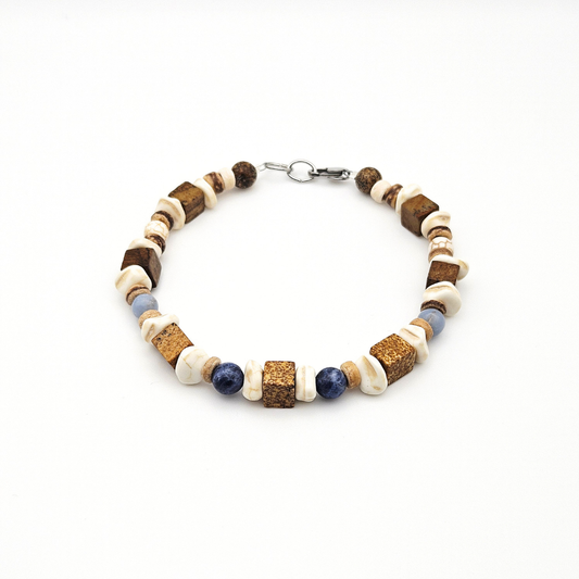 MEN BRACELET JASPER WITH SODALITE & ANGELITE