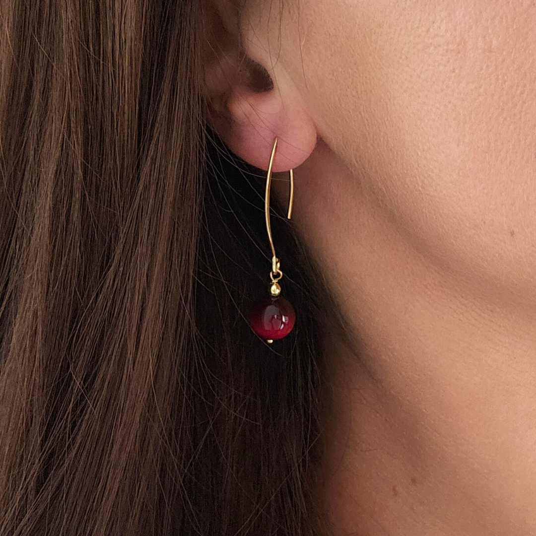 ROSAIS SINGLE BALL EARRINGS