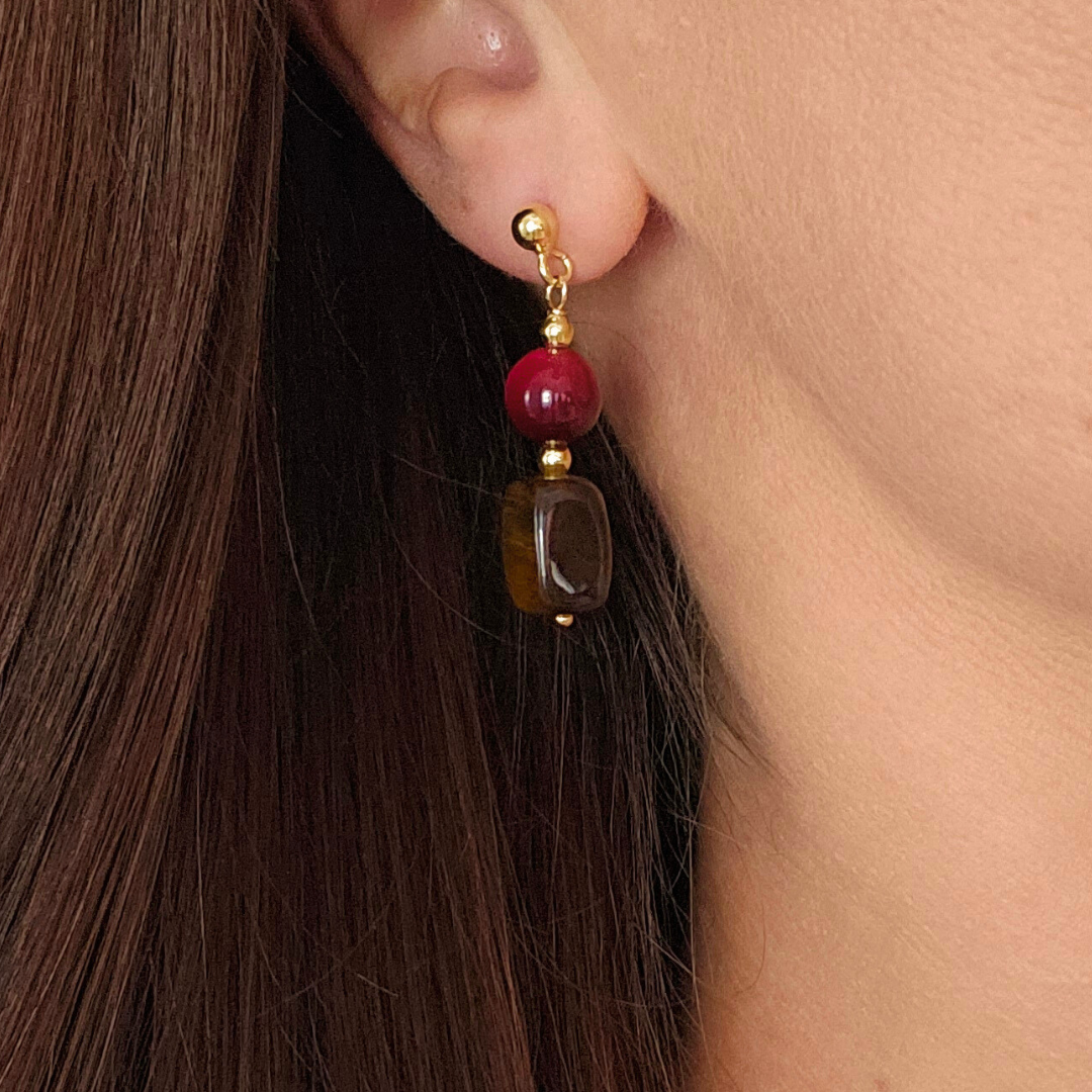 ROSAIS SQUARE POST EARRINGS