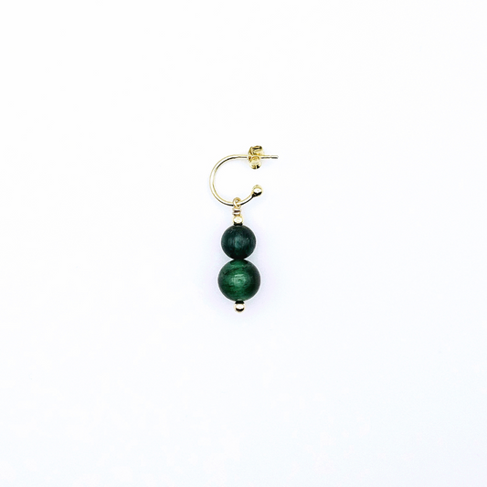 LEVADAS POST EARRINGS GREEN
