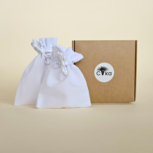 POST EARRINGS WITH APATITE & MOTHER OF PEARL