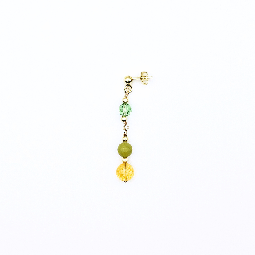 PERIDOT CRYSTALS DANGLE EARRINGS