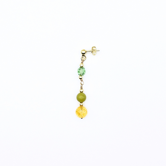 PERIDOT CRYSTALS DANGLE EARRINGS