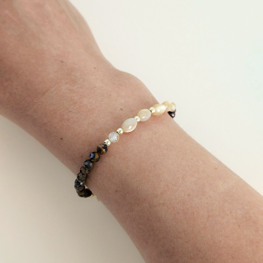 LOCK BRACELET HAPPY BROWN TIGER'S EYE