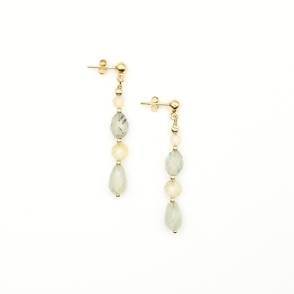 BRINCOS CALDEIRA COM PREHNITA