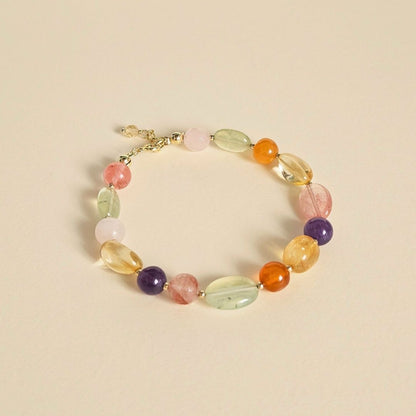 Delicate Flores Bracelet – Gold-plated Silver & Mixed Gemstones