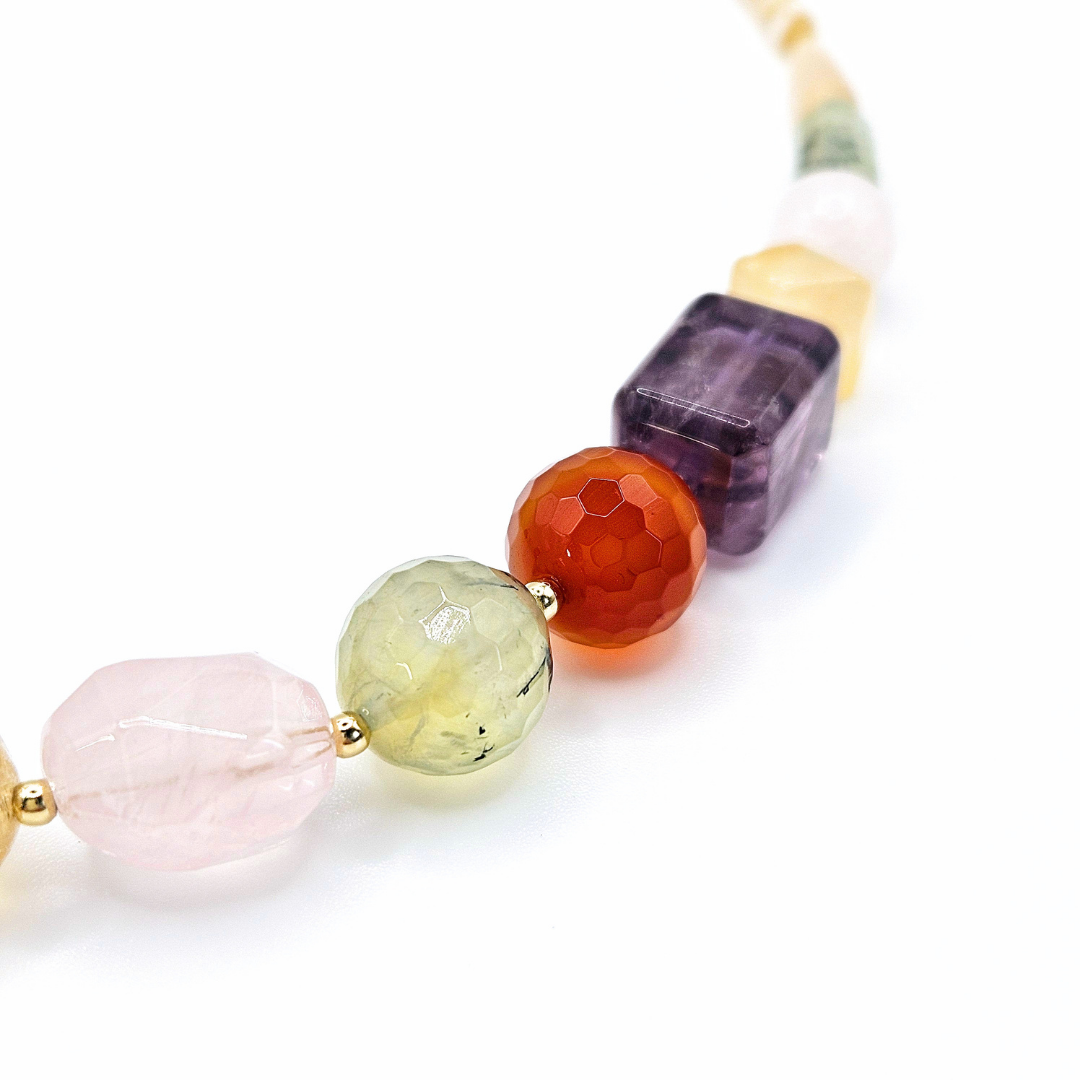 Flores Necklace – Gold-plated Silver & Mixed Gemstones