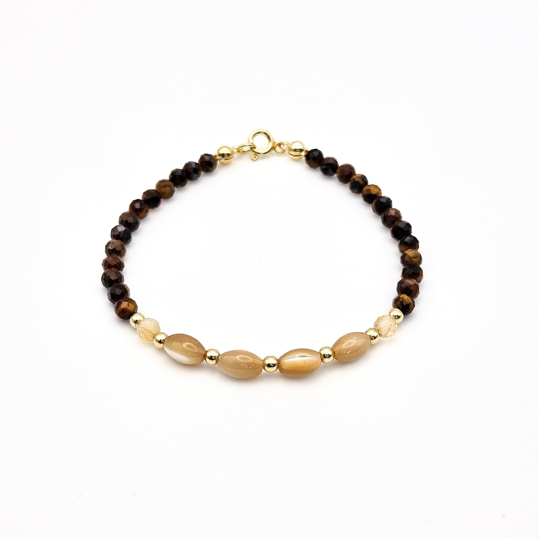 PULSEIRA HAPPY OLHO DE TIGRE CASTANHO