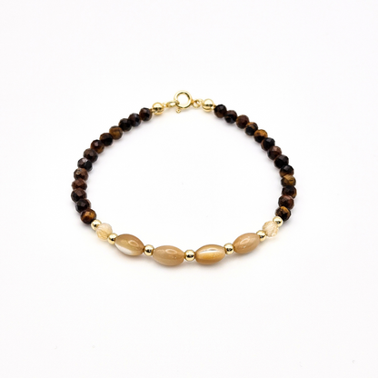 PULSEIRA HAPPY OLHO DE TIGRE CASTANHO