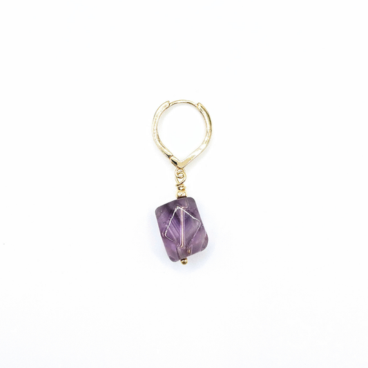 Flores Amethyst Ohrringe – Vergoldetes Silber & Edelsteine