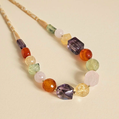 Flores Necklace – Gold-plated Silver & Mixed Gemstones