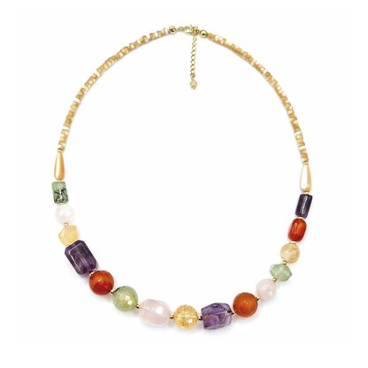 Flores Necklace – Gold-plated Silver & Mixed Gemstones