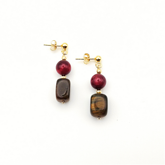 ROSAIS SQUARE POST EARRINGS