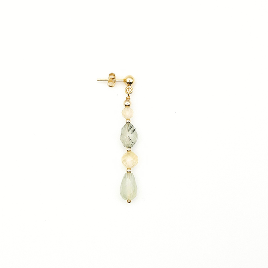 BRINCOS CALDEIRA COM PREHNITA