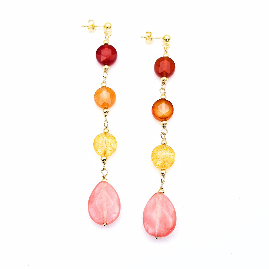 BRINCOS PENDENTES DESERTO VERMELHO