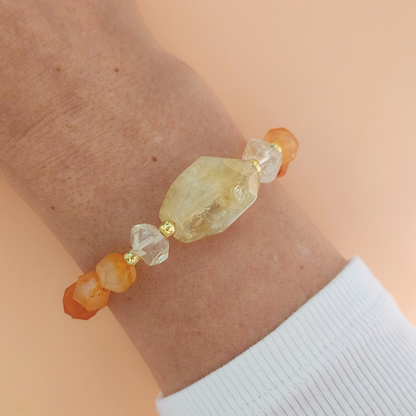 PULSEIRA DESERTO VERMELHO COM CITRINO