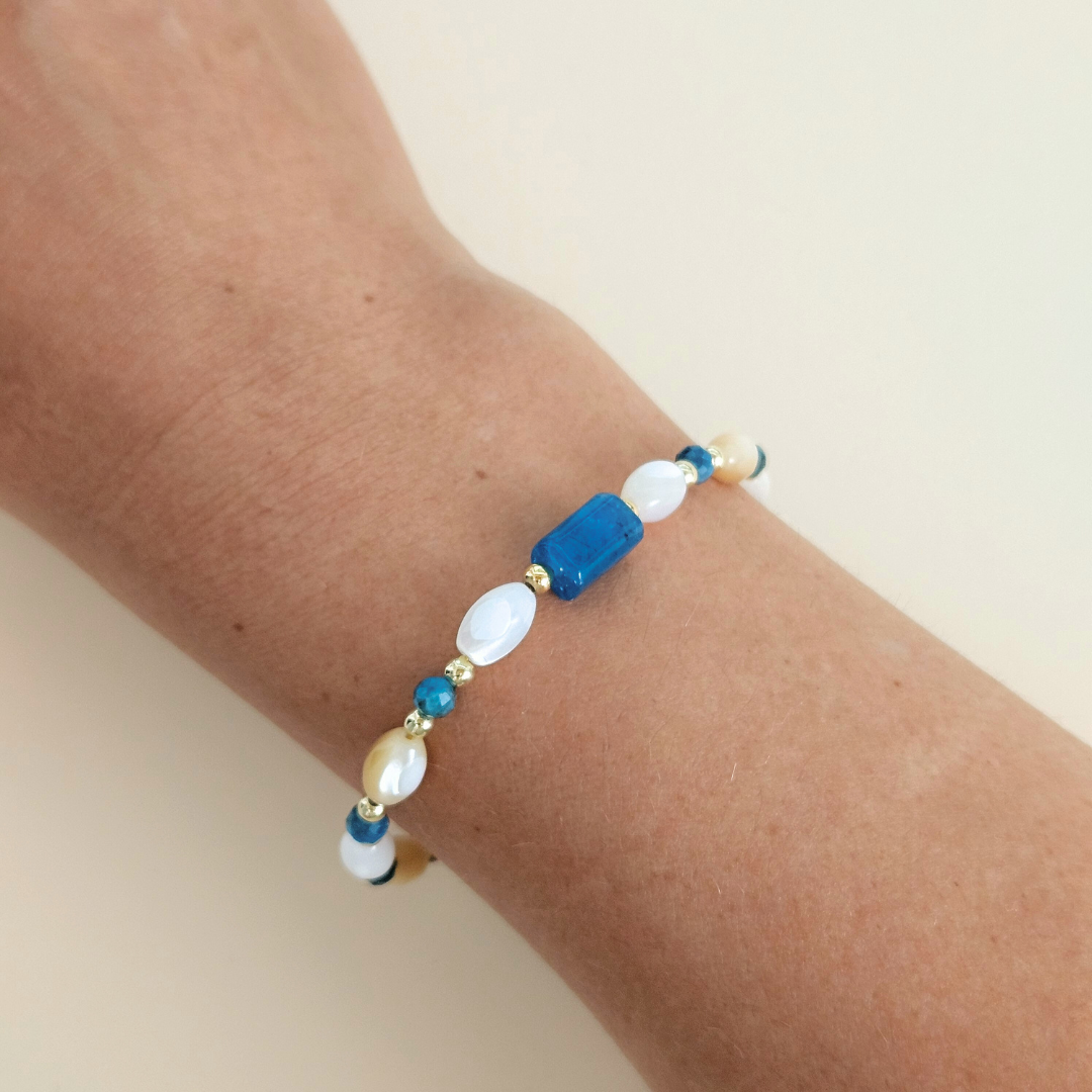 PULSEIRA COM APATITA E MADREPÉROLA