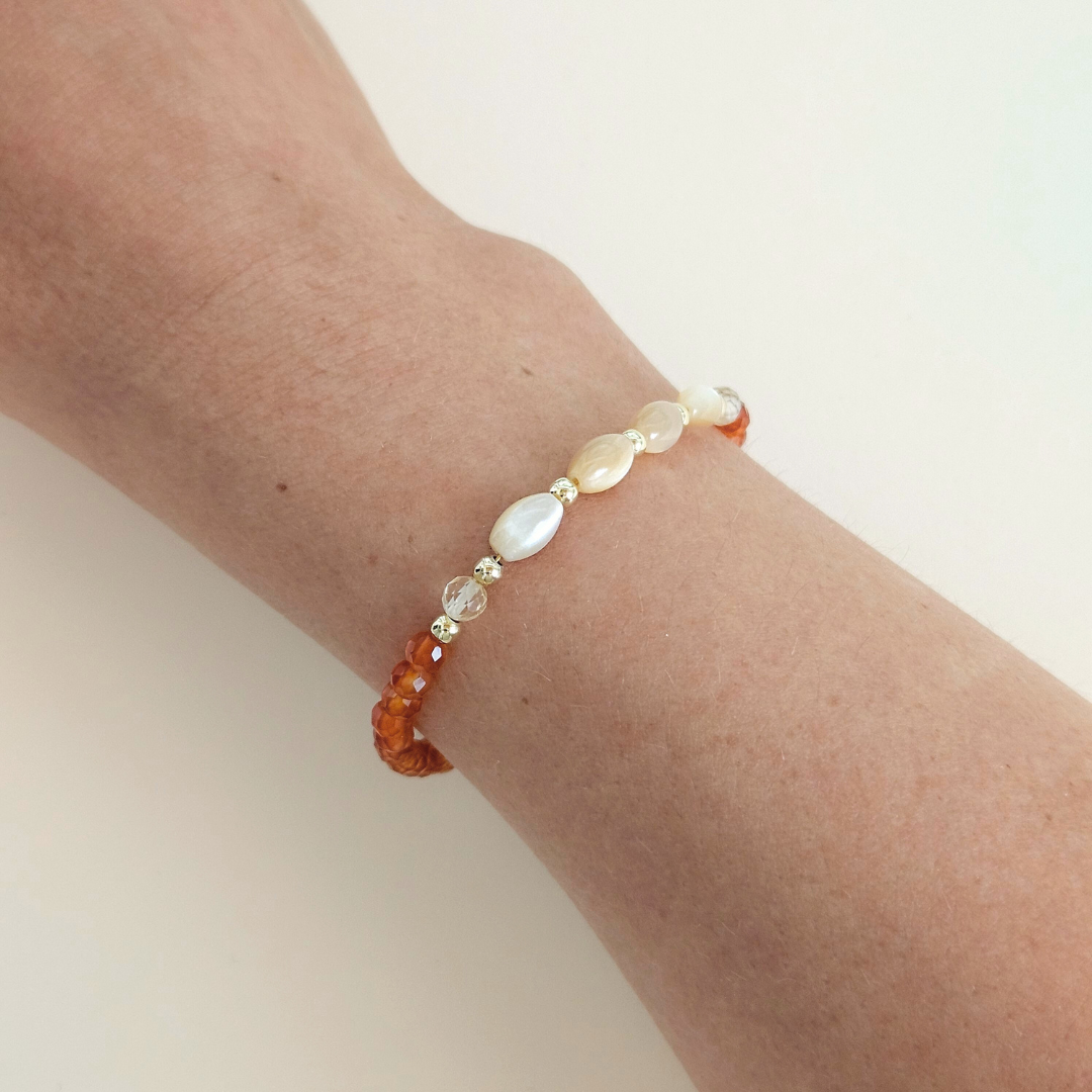 PULSEIRA HAPPY CORNALINA LARANJA