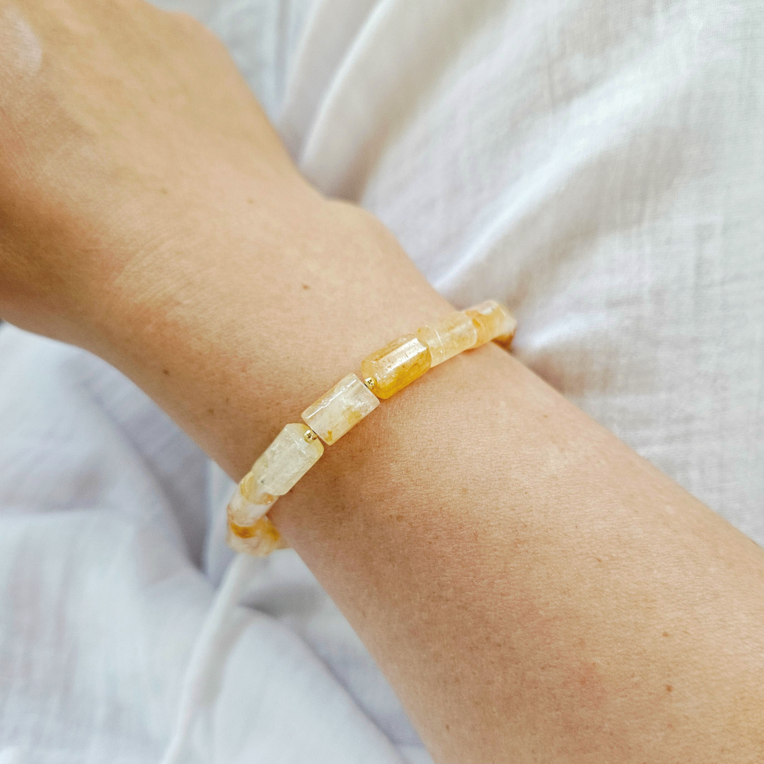 Ilha do Sol Baroque Bracelet - Hematoid Quartz & Gold-plated Silver