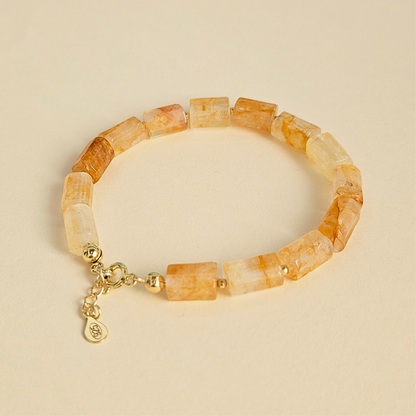 Ilha do Sol Baroque Bracelet - Hematoid Quartz & Gold-plated Silver