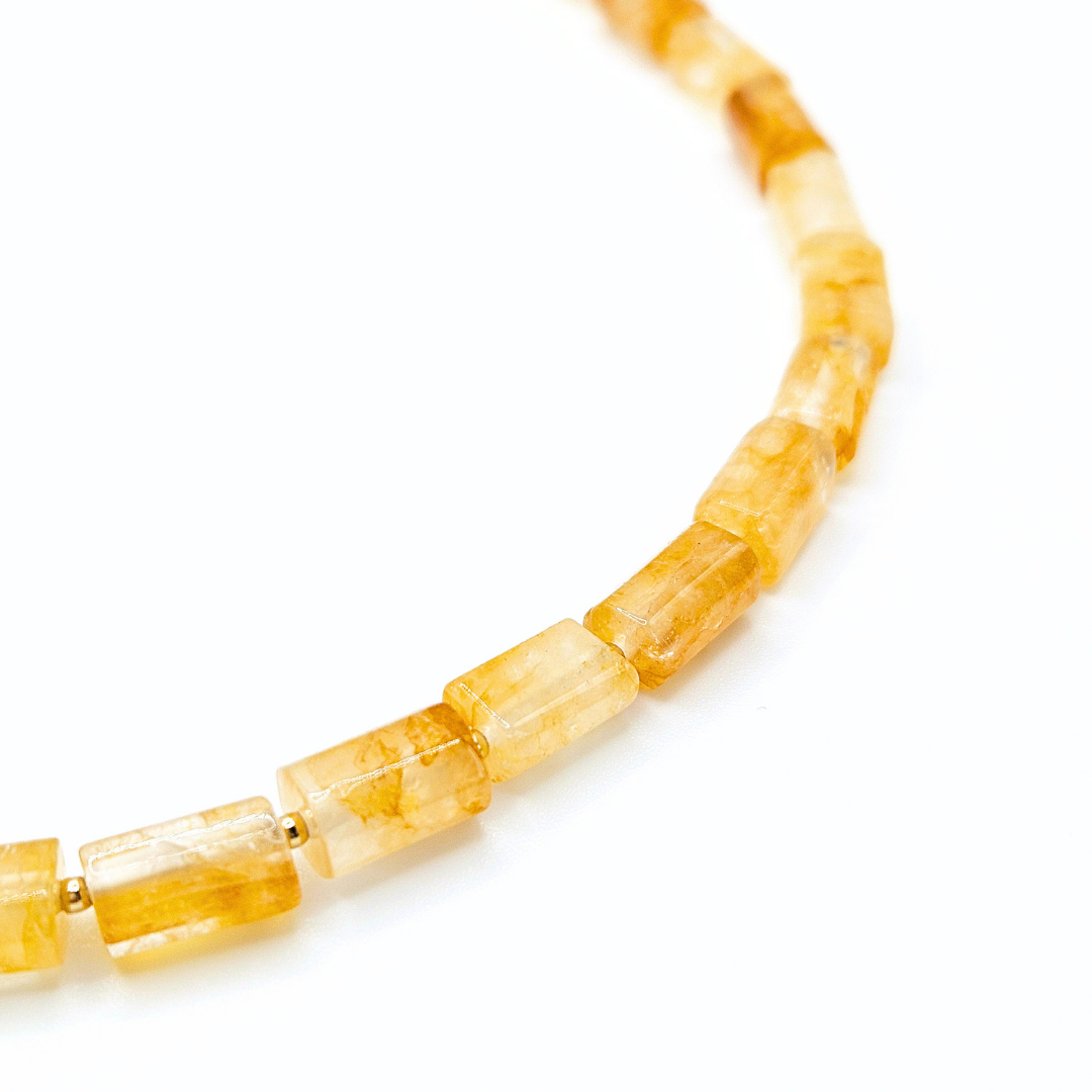 Ilha do Sol Baroque Necklace - Hematoid Quartz & Gold-plated Silver