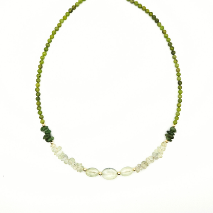 COLAR CALDEIRA COM PREHNITA