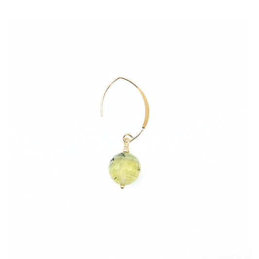 Flores Prehnit Ohrringe – Vergoldetes Silber & Edelsteine