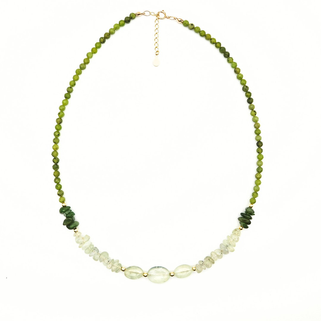 COLAR CALDEIRA COM PREHNITA