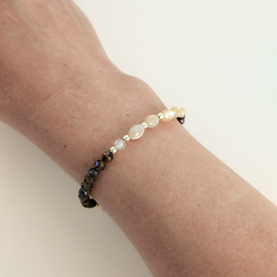 PULSEIRA HAPPY OLHO DE TIGRE CASTANHO
